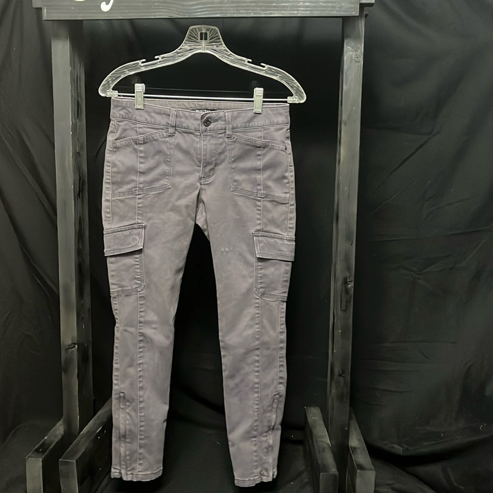 White House Black Market Charcoal Skinny Cargo Pants